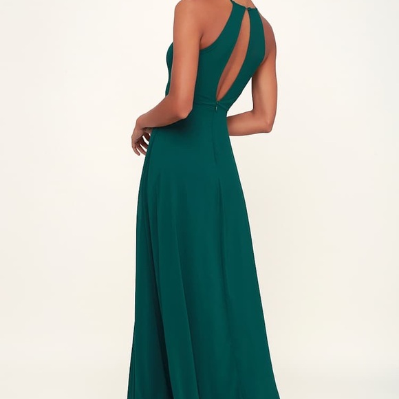 Lulus Halter Neck Maxi Dress NWT Size Small Fully Lined - Picture 11 of 11